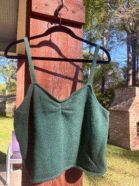 MADEWELL Green Cropped Sweater Tank Size XL
